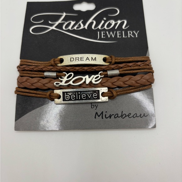 Fashion Jewelry Brown Bracelet Set with Charms - Picture 3 of 4